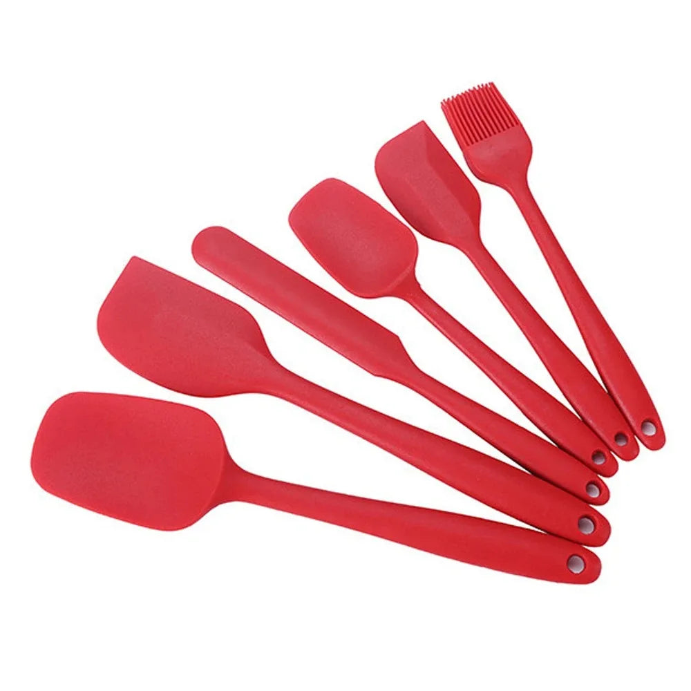 Premium Silicone Spatula Set of 6 – Non-Stick, Heat-Resistant Cooking & Baking Utensils