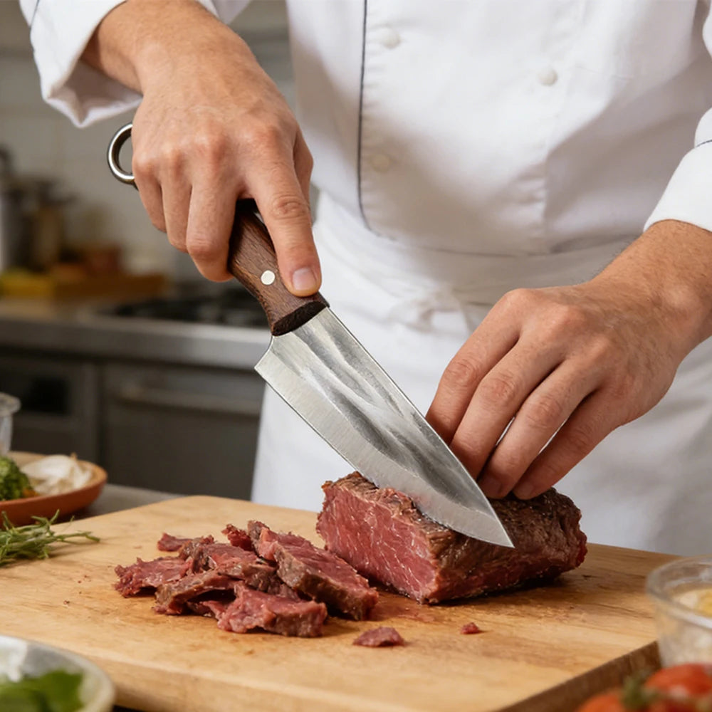 Ultra-Sharp Boning Knife – Heavy Duty Butcher Cleaver for Meat, BBQ, and Fishing