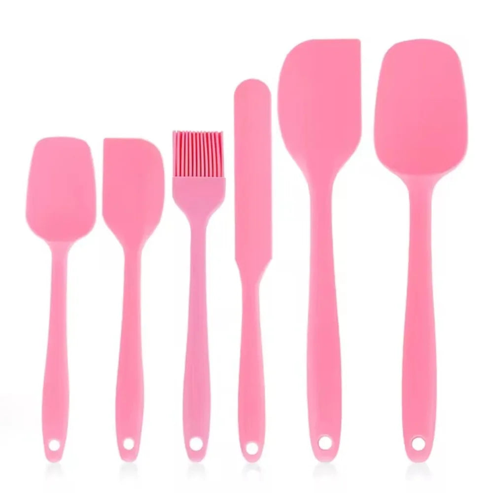 Premium Silicone Spatula Set of 6 – Non-Stick, Heat-Resistant Cooking & Baking Utensils