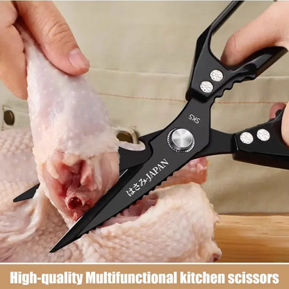 Premium Kitchen Shears – Heavy Duty Multi-Purpose Scissors for Meat, Poultry, Herbs & Seafood, Stainless Steel with Bottle Opener & Nut Cracker