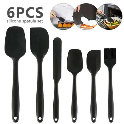 Premium Silicone Spatula Set of 6 – Non-Stick, Heat-Resistant Cooking & Baking Utensils