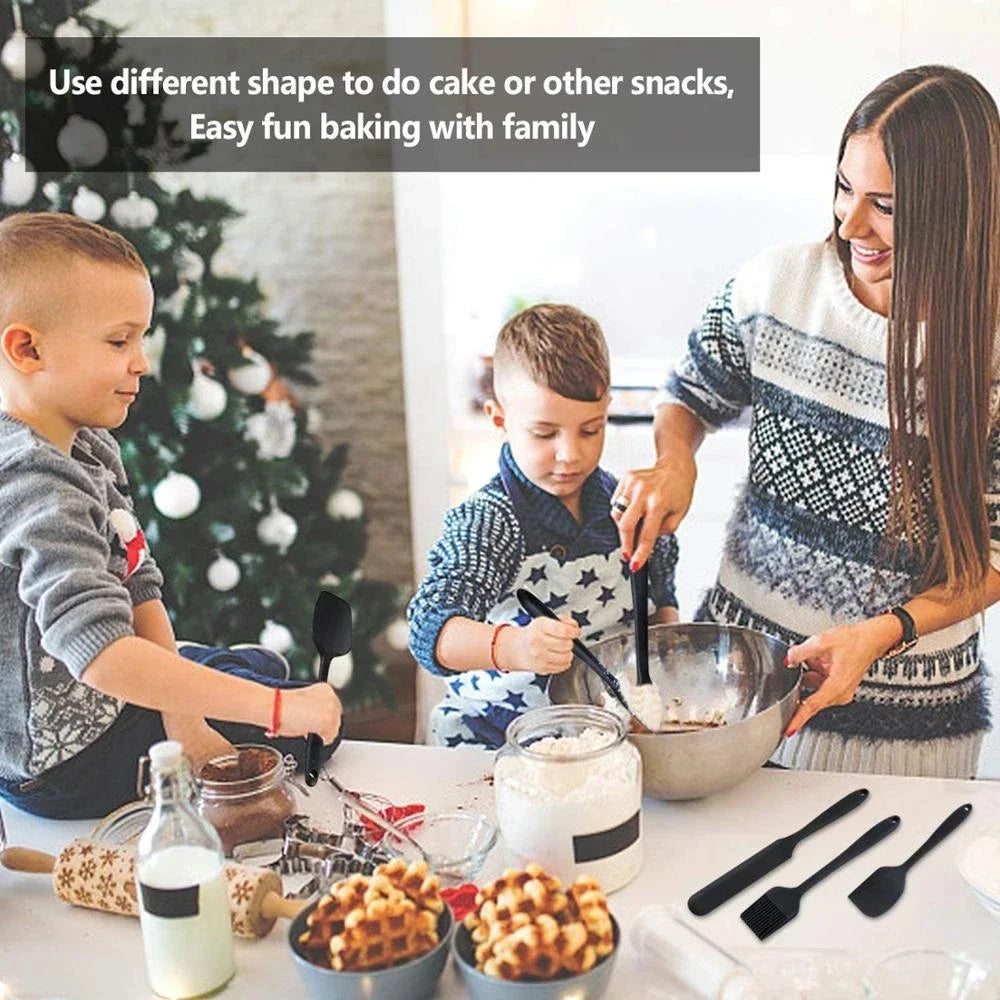 Premium Silicone Spatula Set of 6 – Non-Stick, Heat-Resistant Cooking & Baking Utensils
