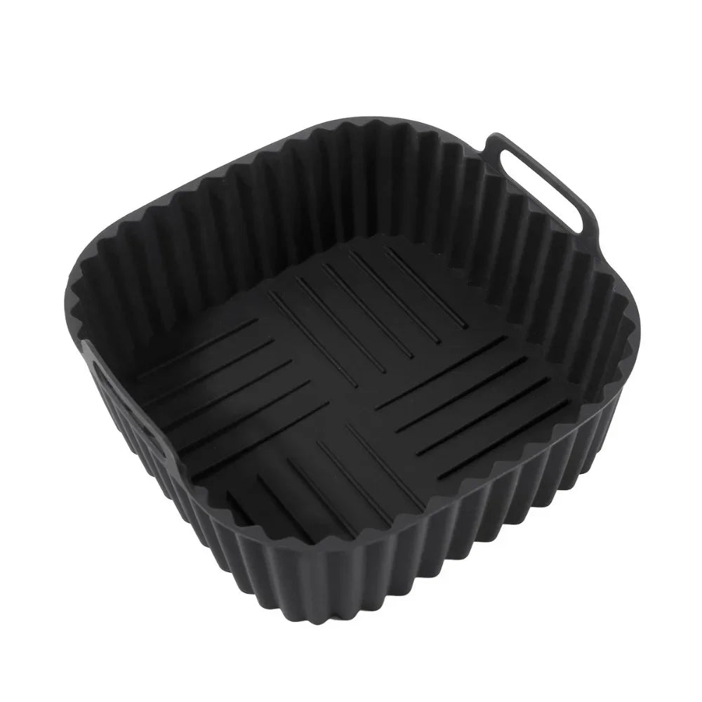 Reusable Air Fryer Silicone Liners – Non-Stick Basket Mats for 4-7QT Air Fryer, Oven & Microwave