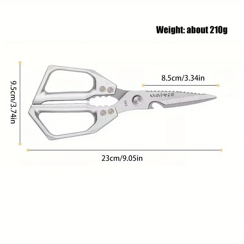 Premium Kitchen Shears – Heavy Duty Multi-Purpose Scissors for Meat, Poultry, Herbs & Seafood, Stainless Steel with Bottle Opener & Nut Cracker