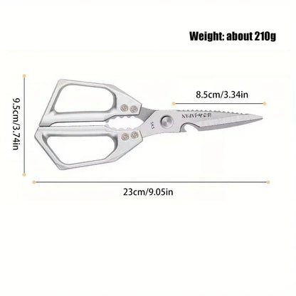 Premium Kitchen Shears – Heavy Duty Multi-Purpose Scissors for Meat, Poultry, Herbs & Seafood, Stainless Steel with Bottle Opener & Nut Cracker