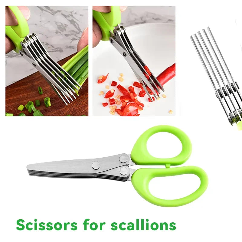 5-Blade Scissors for Herbs & Onion