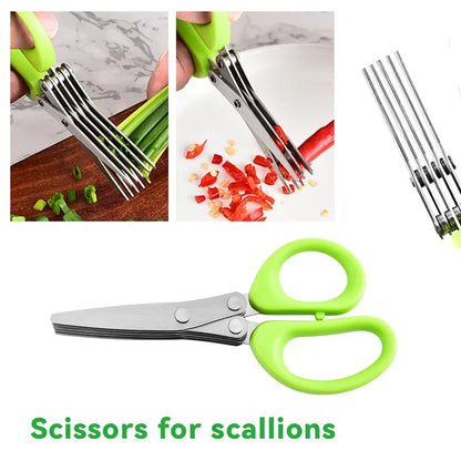 5-Blade Scissors for Herbs & Onion