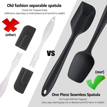 Premium Silicone Spatula Set of 6 – Non-Stick, Heat-Resistant Cooking & Baking Utensils