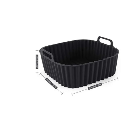 Reusable Air Fryer Silicone Liners – Non-Stick Basket Mats for 4-7QT Air Fryer, Oven & Microwave
