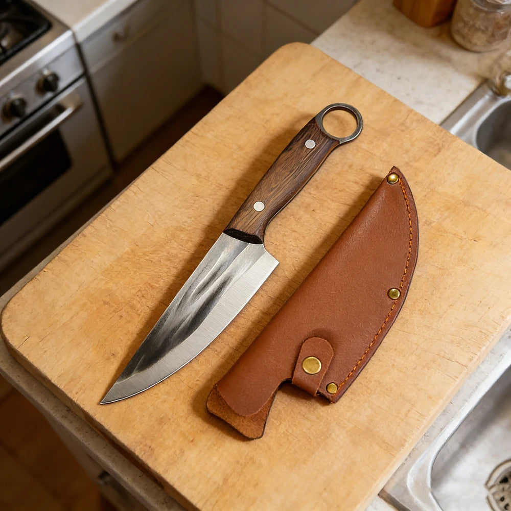 Ultra-Sharp Boning Knife – Heavy Duty Butcher Cleaver for Meat, BBQ, and Fishing