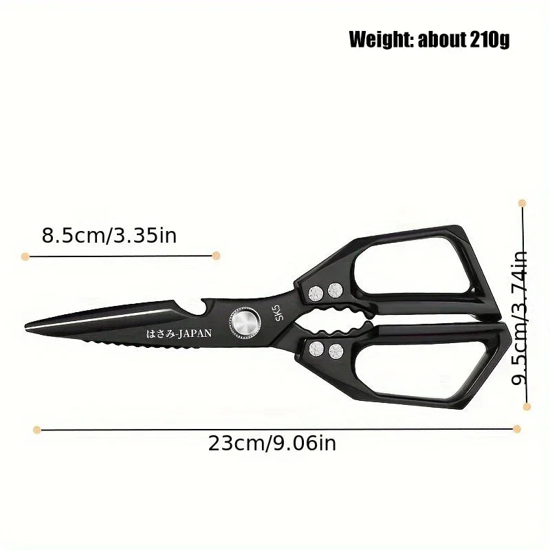 Premium Kitchen Shears – Heavy Duty Multi-Purpose Scissors for Meat, Poultry, Herbs & Seafood, Stainless Steel with Bottle Opener & Nut Cracker