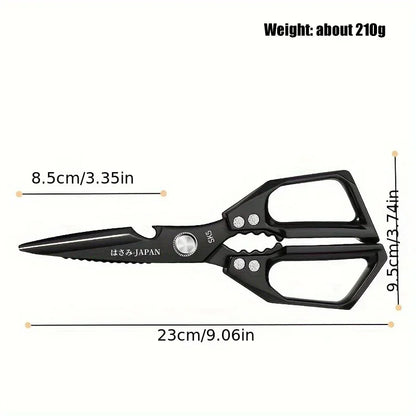Premium Kitchen Shears – Heavy Duty Multi-Purpose Scissors for Meat, Poultry, Herbs & Seafood, Stainless Steel with Bottle Opener & Nut Cracker